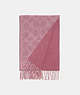 COACH®,REVERSIBLE SIGNATURE CASHMERE MUFFLER,True Pink,Front View