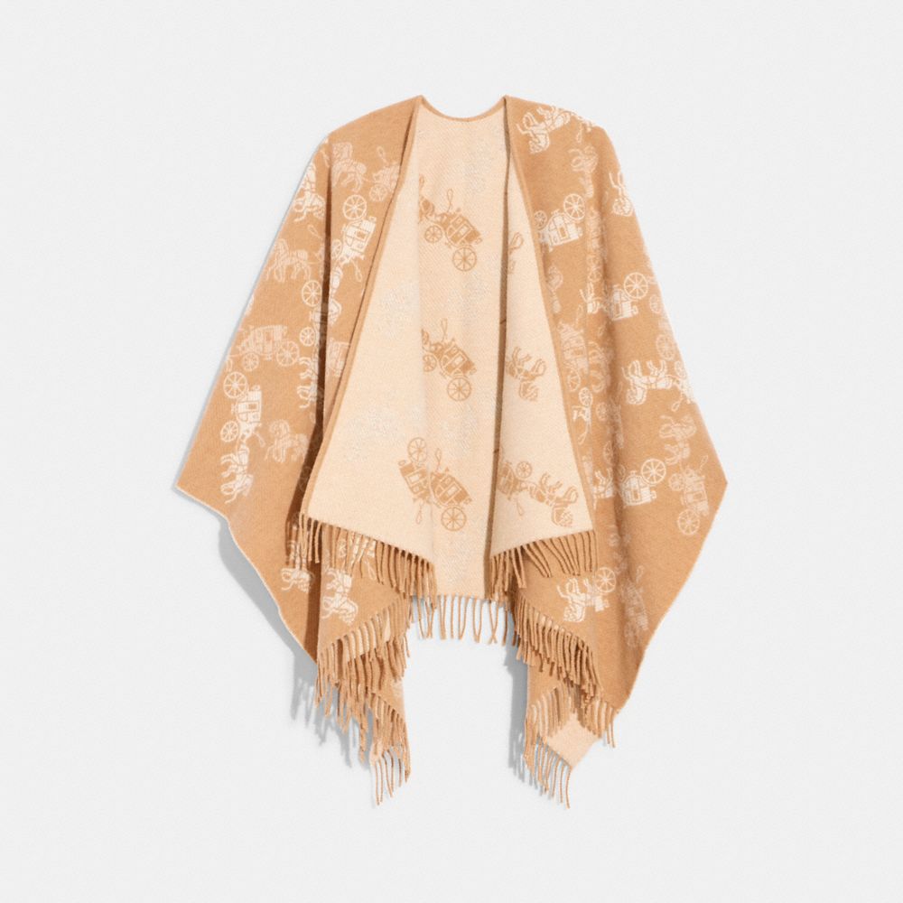 COACH®: Reversible Horse And Carriage Poncho