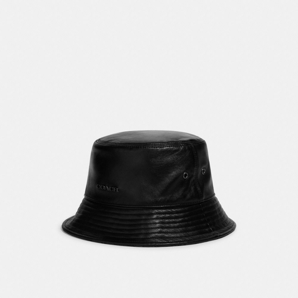 SOLARIS HATMAKERSu0026Co. LEATHER BUCKET HAT-