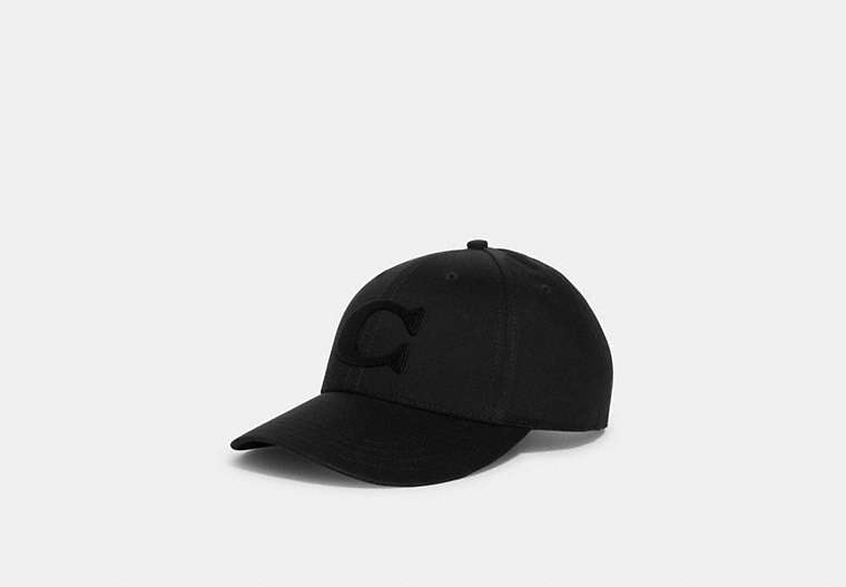 COACH®,VARSITY BASEBALL CAP,cotton,Black,Front View