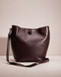 COACH®,RESTORED DUFFLE SHOULDER BAG,Glovetanned Pebble Leather,Large,Pewter/Oxblood,Front View