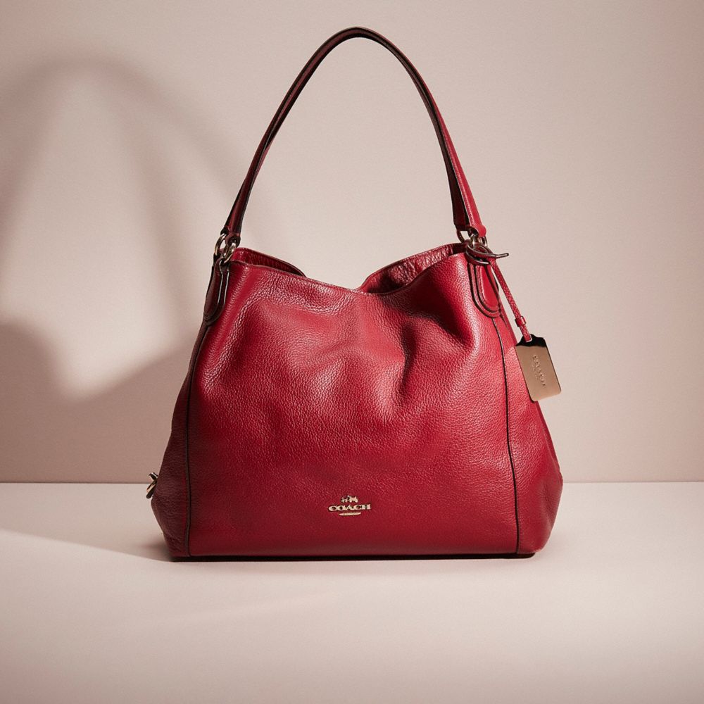 Coach edie leather hot sale shoulder bag