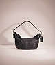 COACH®,RESTORED SMALL HOBO,Leather,Medium,Silver/Black,Front View