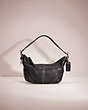 COACH®,RESTORED SMALL HOBO,Leather,Medium,Silver/Black,Front View