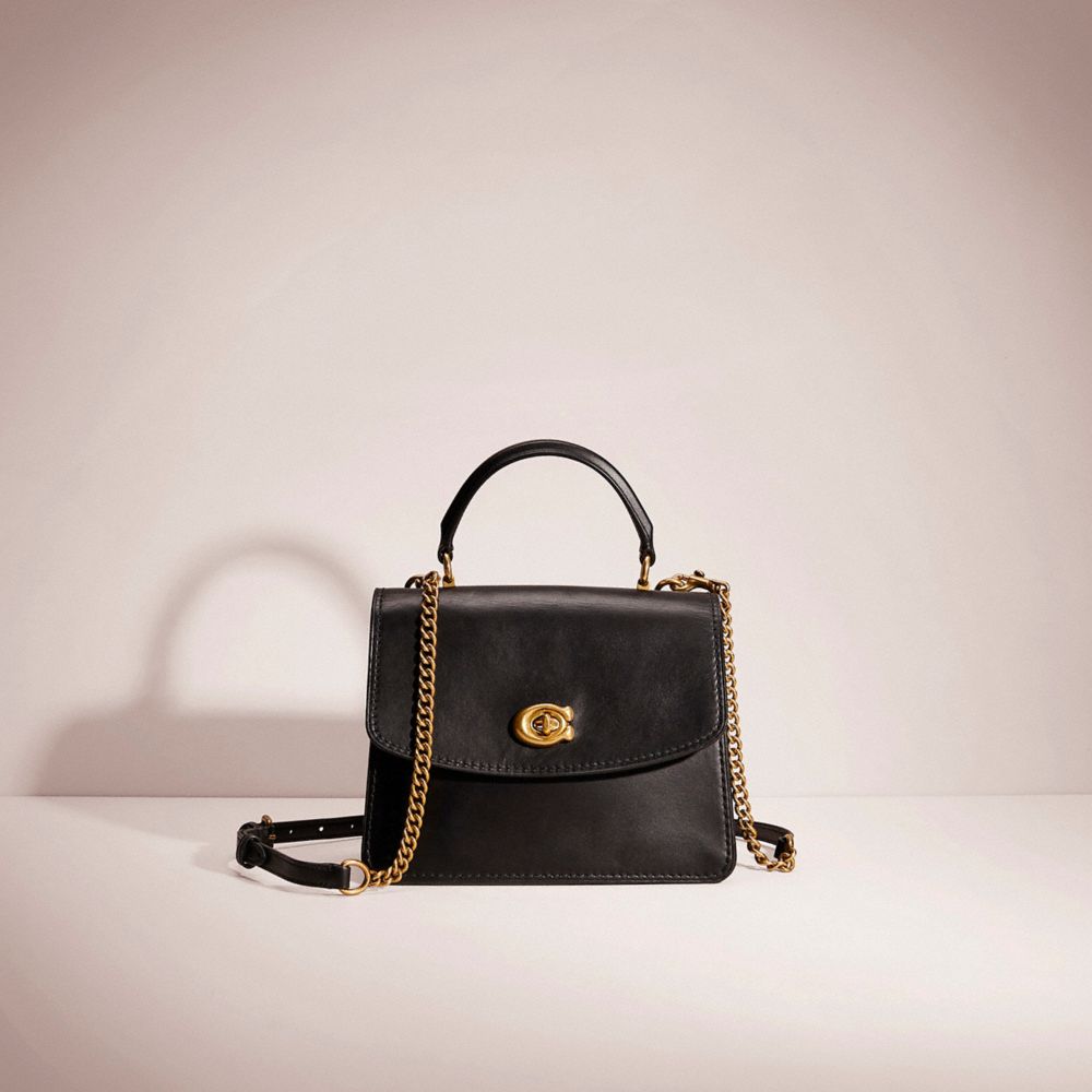 Coach parker top handle black sale