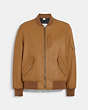 COACH®,LEATHER MA-1 JACKET,wool,Camel,Front View