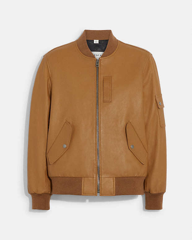 COACH®: Leather Ma 1 Jacket