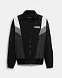 COACH®,TRACK JACKET,Polyamide,Black Charcoal,Front View