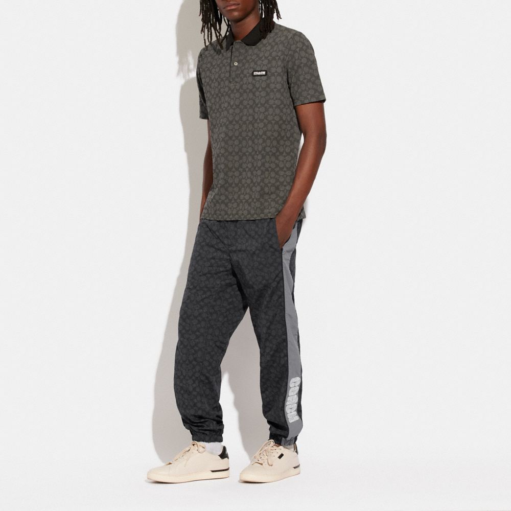 COACH®,TRACK JOGGERS,Polyamide,Black Charcoal,Scale View
