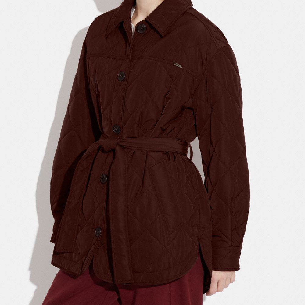 Burberry women's quilted button trench jacket on sale