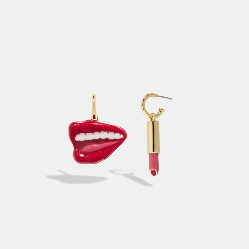 Boucles d’oreilles Lèvres et rouge à lèvres Coach X Tom Wesselmann