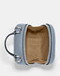 COACH®,EVA PHONE CROSSBODY,Pebbled Leather,Mini,Silver/Grey Mist,Inside View,Top View