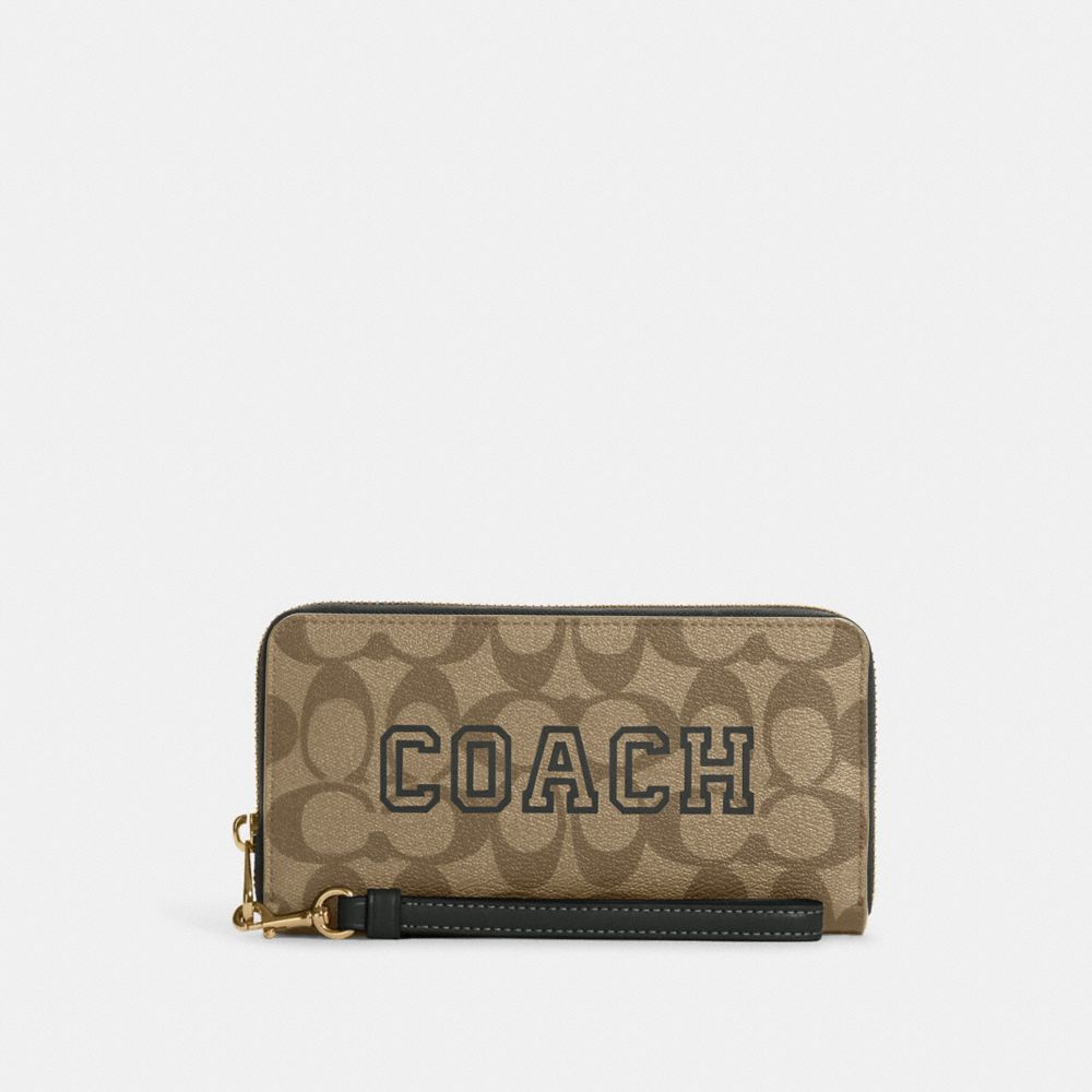 Coach Womens Long Zip Around Wallet With American Star Print Chalk Multi In  Im/chalk Multi | ModeSens