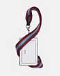 COACH®,ID LANYARD IN BLOCKED SIGNATURE CANVAS,Signature Coated Canvas,Mini,Silver/Chalk/Midnight Navy Multi,Back View
