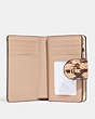 COACH®,MEDIUM CORNER ZIP WALLET IN COLORBLOCK,Snakeskin Leather,Mini,Gold/Ivory Multi,Inside View,Top View