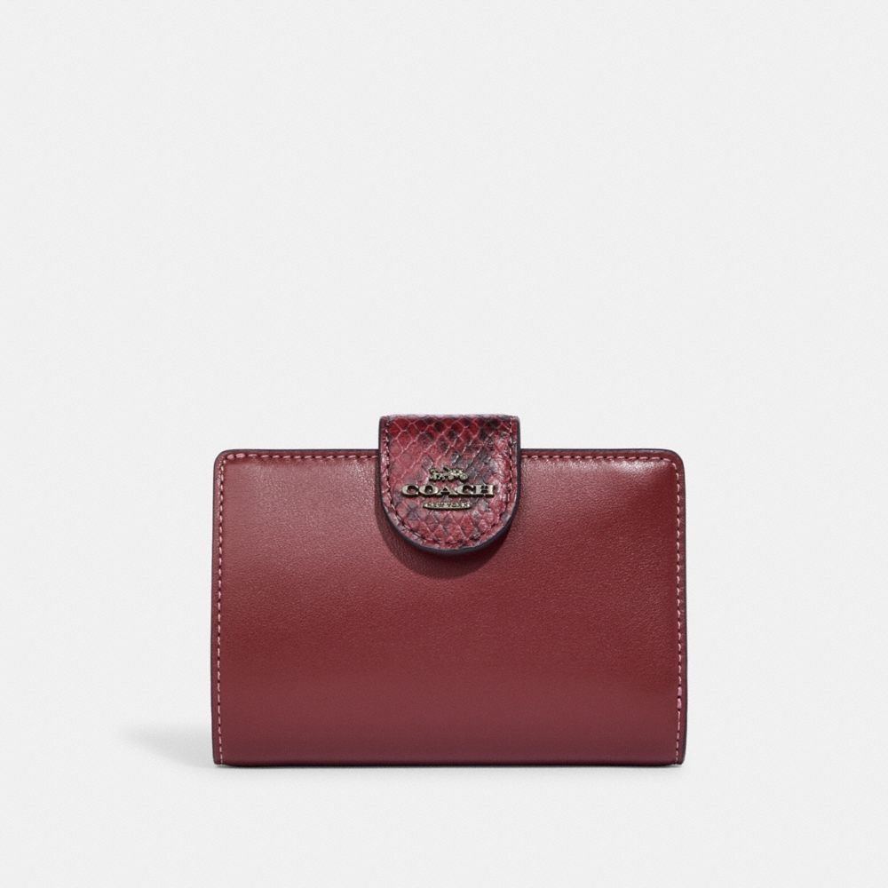 Medium zip around wallet in colorblock with best sale coach patch