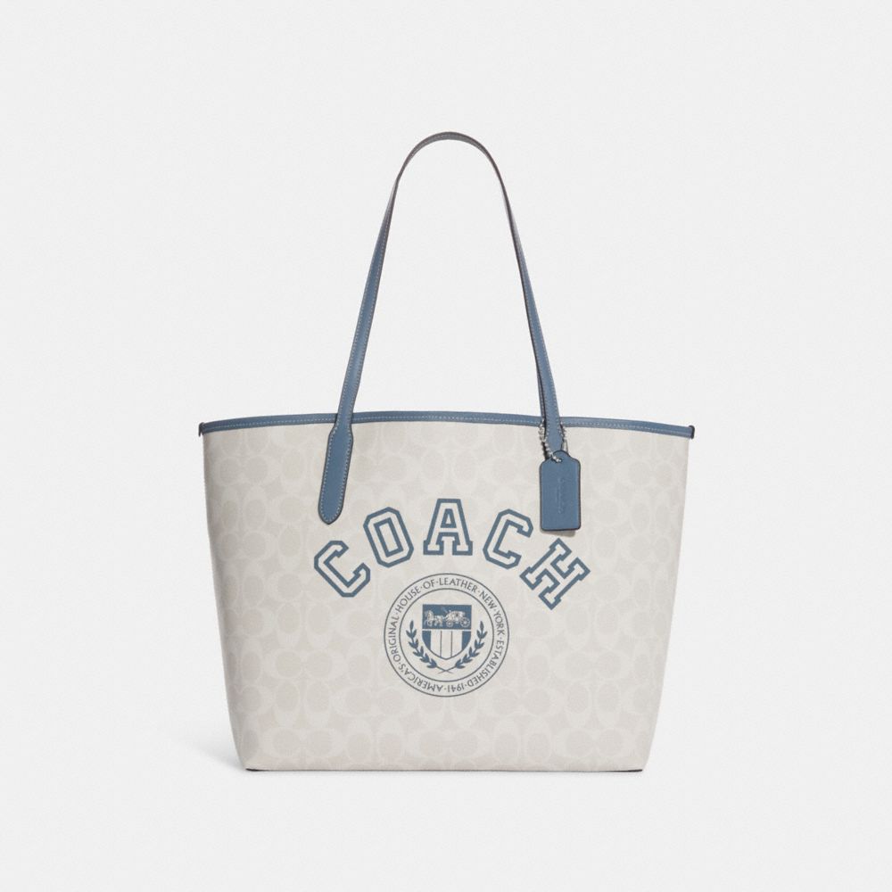 Coach city zip tote in signature canvas sale