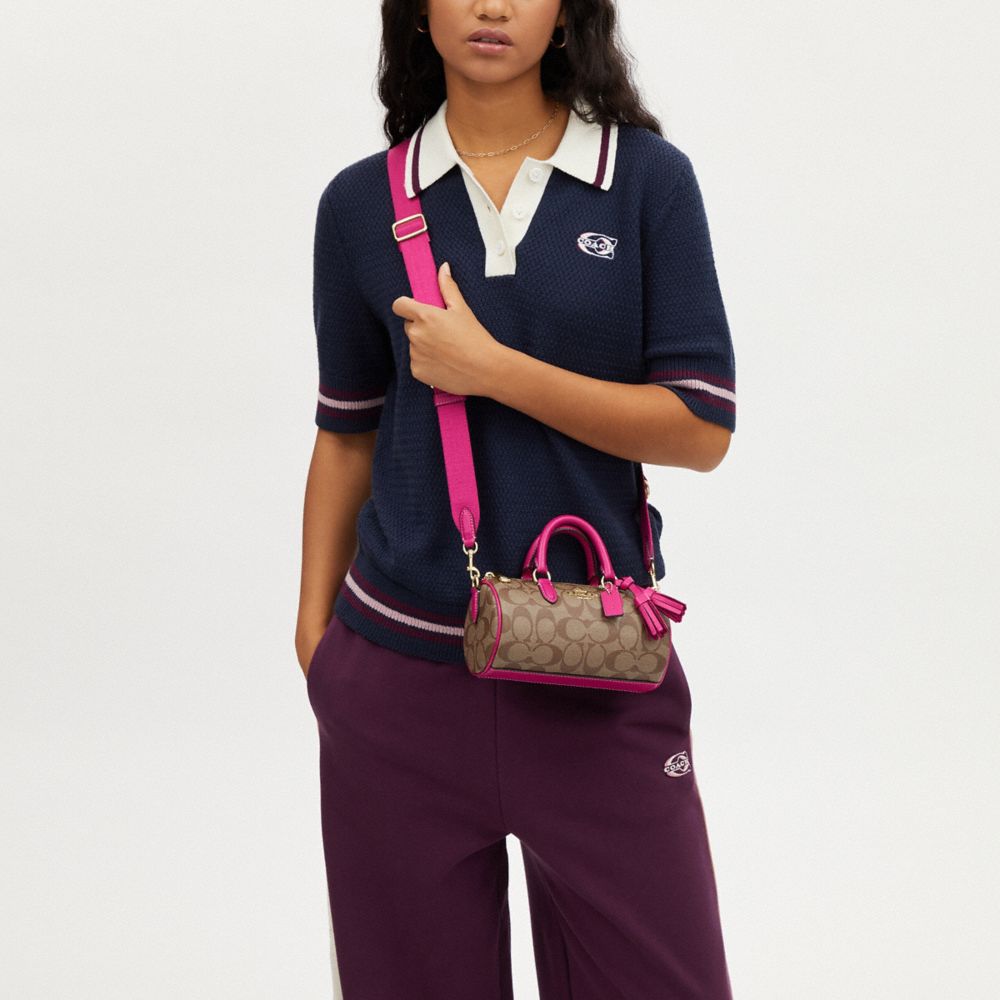 Coach CB874 Lacey Crossbody In Signature Canvas IN Khakl Racer Blue