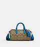 COACH®,LACEY CROSSBODY BAG IN SIGNATURE CANVAS,pvc,Small,Silver/Khaki/Racer Blue,Front View