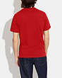 COACH®,SIGNATURE CREATURES T-SHIRT IN ORGANIC COTTON,Red,Scale View
