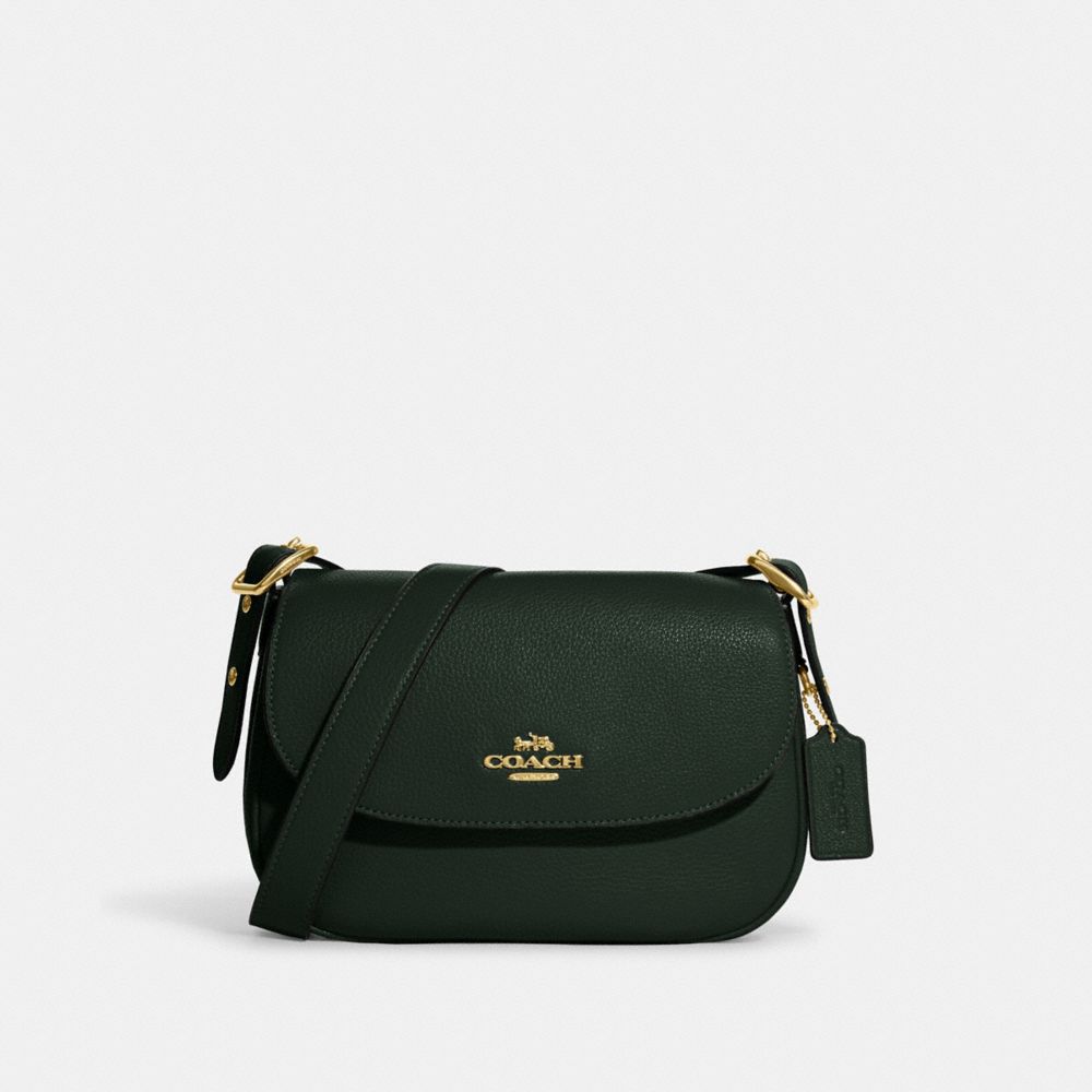 Lacoste Signature Green Leather Shoulder Bag in Black for Men