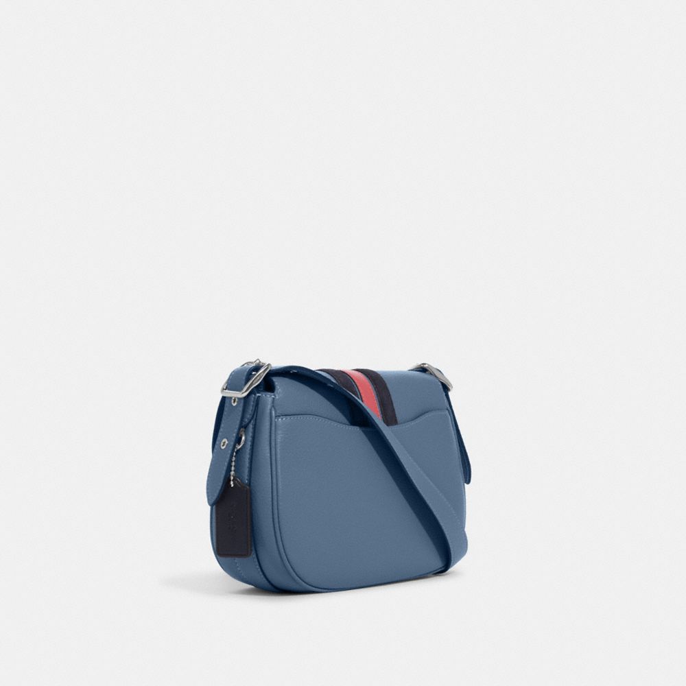 Jade saddle bag with varsity online stripe