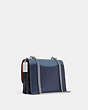 COACH®,KLARE CROSSBODY BAG IN COLORBLOCK,Snakeskin Leather,Medium,Silver/Indigo Multi,Angle View