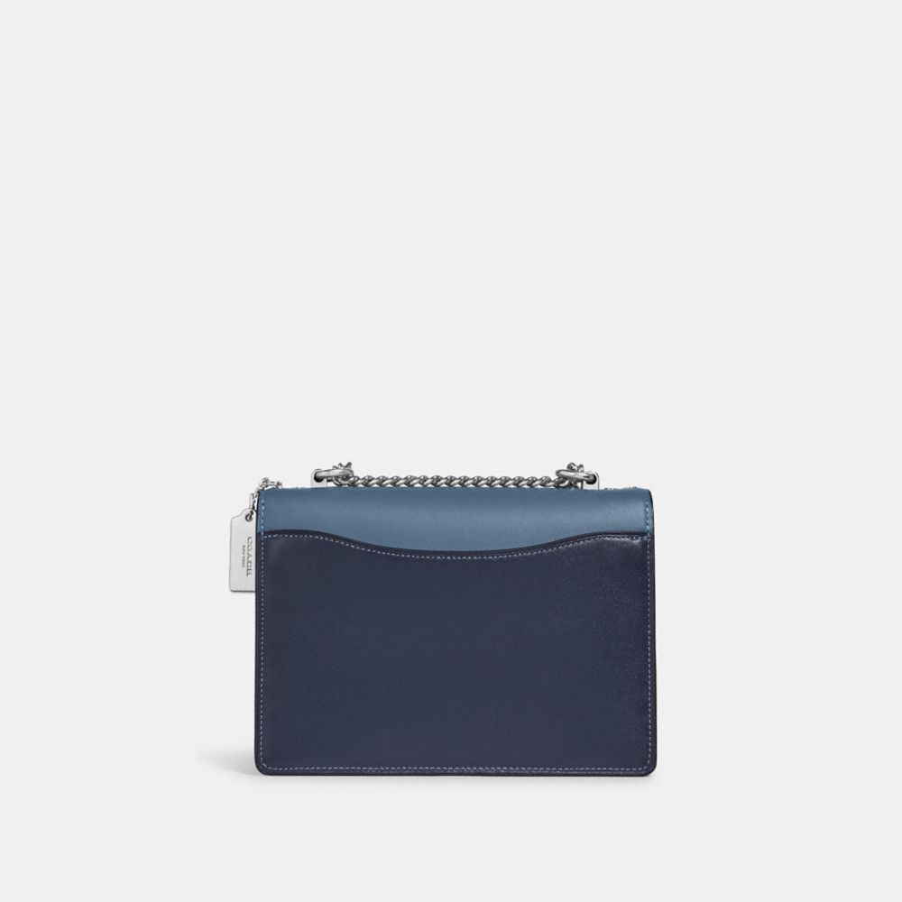 COACH®,Klare Crossbody Bag In Colorblock,Leather,Crossbody,Color Block,Pattern,Gusset,Gold Metal,Day Party,,Back View