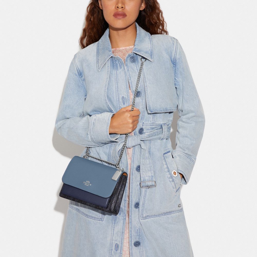 COACH®,Klare Crossbody Bag In Colorblock,Leather,Crossbody,Color Block,Pattern,Gusset,Gold Metal,Day Party,,Detail View