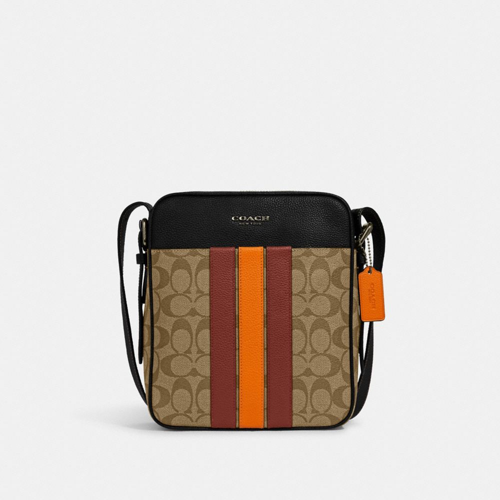 Hudson Graphic Logo Embossed Leather Crossbody Bag