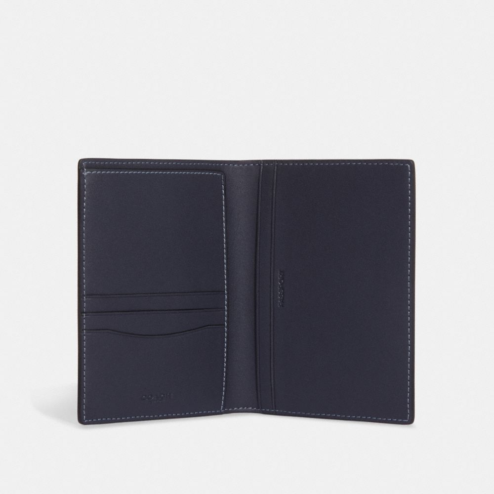 Passport Case In Signature Canvas With Varsity Motif