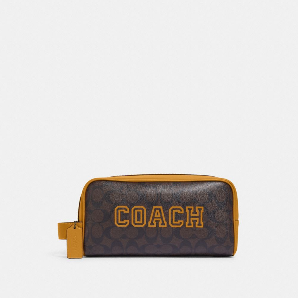 Coach Large Travel Kit In Signature Canvas 