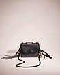 COACH®,【UPCRAFTED】マディソン ショルダー バッグ 16・シグネチャー キャンバス・リベット,ﾏｯﾄ ﾌﾞﾗｯｸ/ﾁｬｺｰﾙ ﾌﾞﾗｯｸ ﾏﾙﾁ