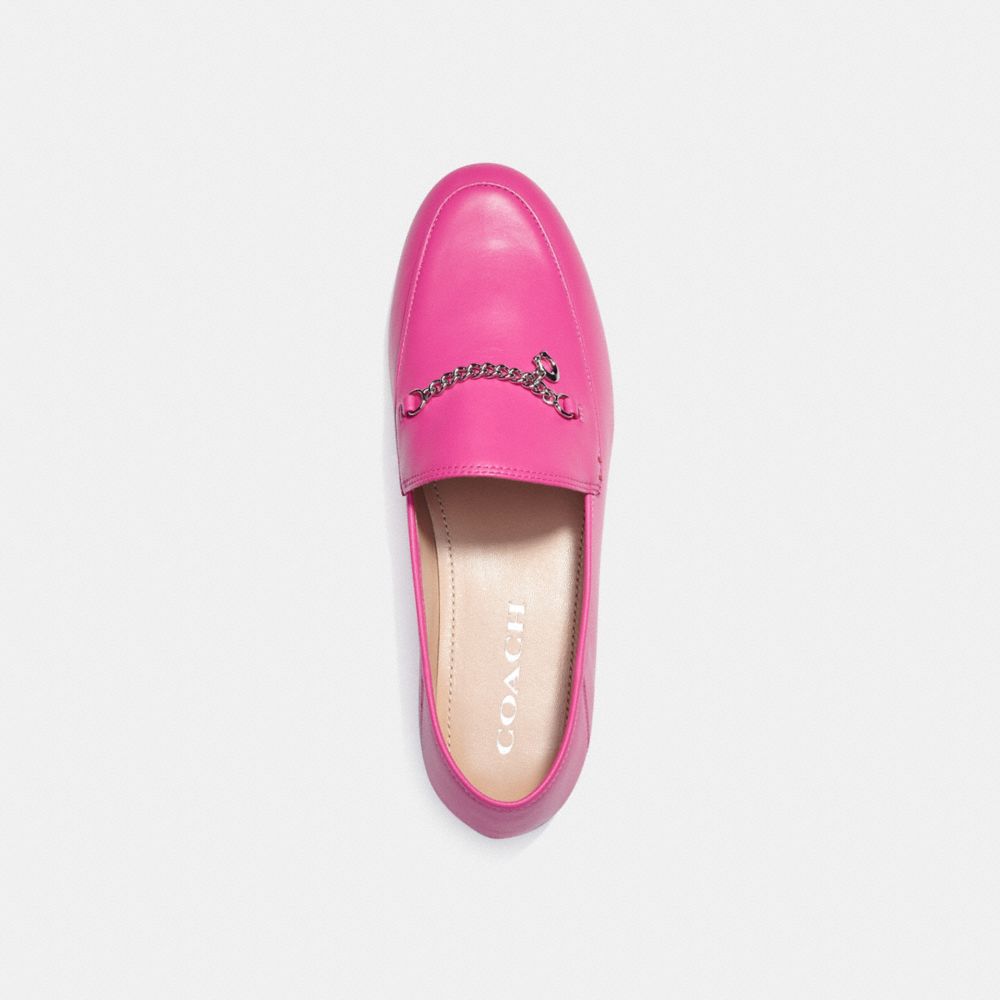 COACH®,HANNA LOAFER,Bright Fuchsia,Inside View,Top View