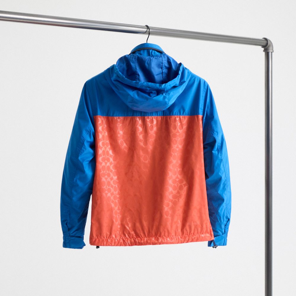 Coach Restored Core Windbreaker In Blue/orange