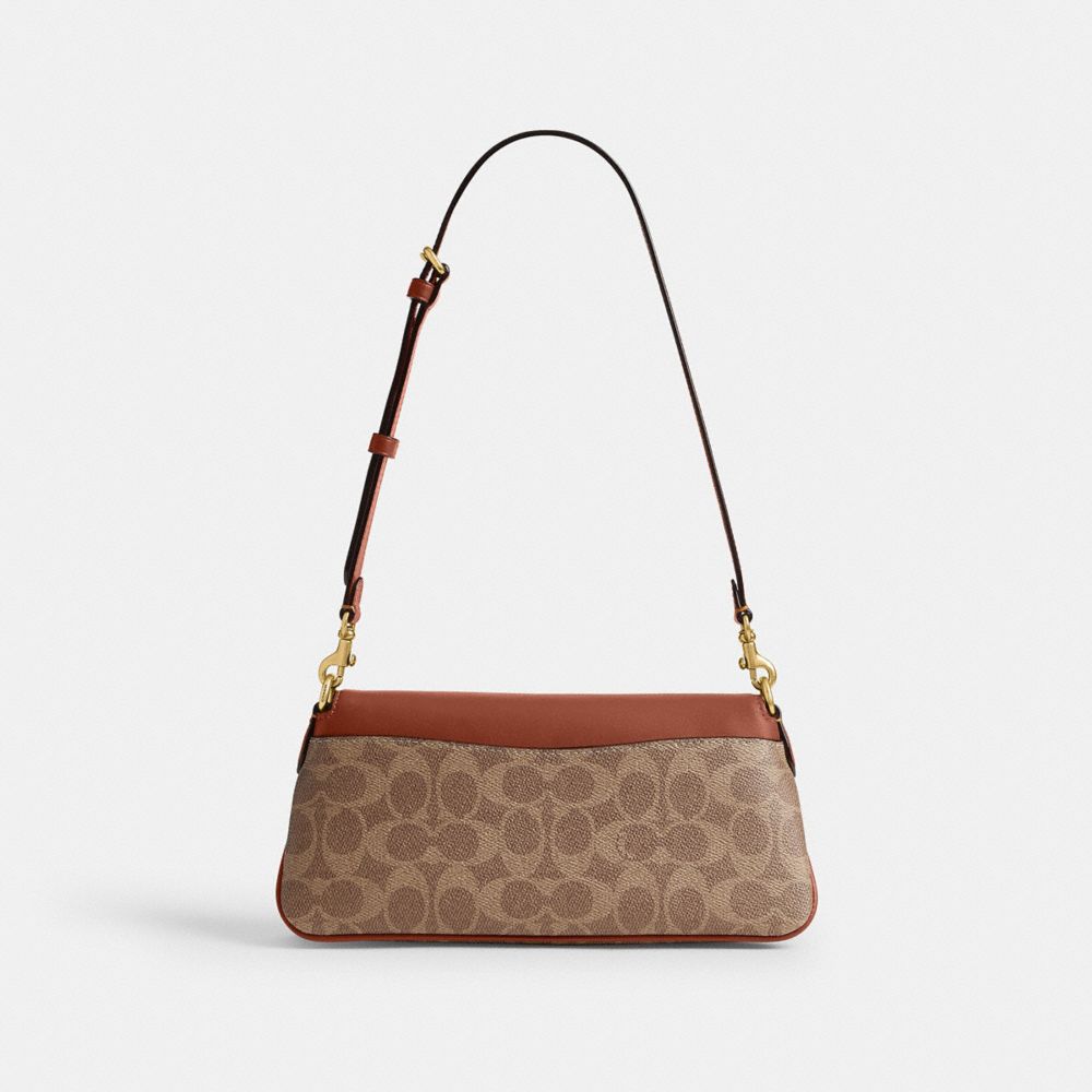 COACH®,Jet Shoulder Bag In Signature Canvas,,Back View