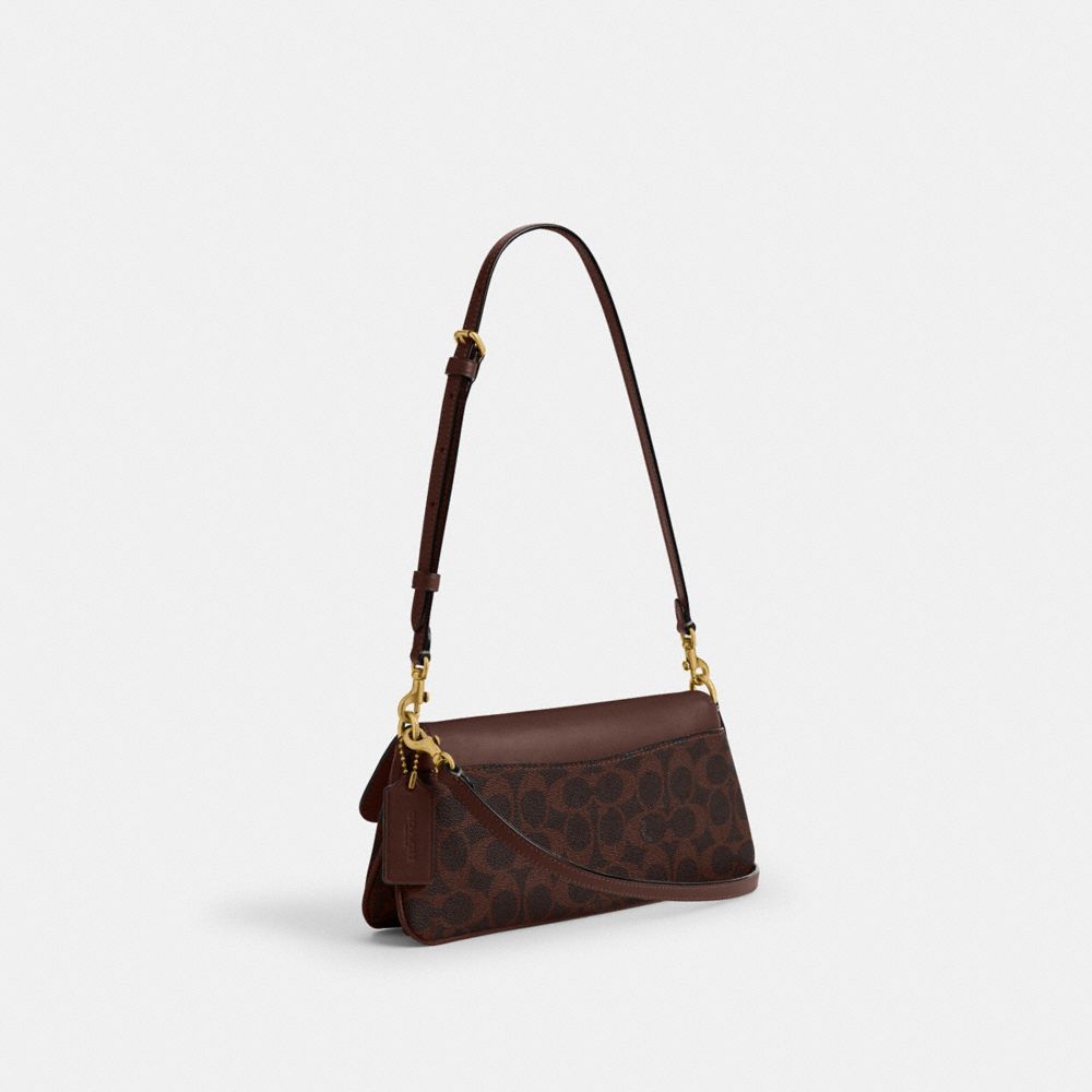 COACH®,Jet Shoulder Bag In Signature Canvas,,Angle View
