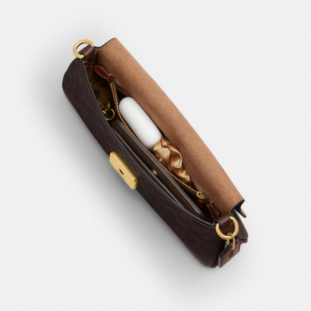 COACH®,Jet Shoulder Bag In Signature Canvas,,Inside View,Top View