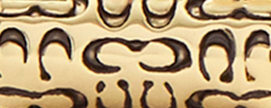 COACH®,Quilted Signature Bead Hoop Earrings,Black