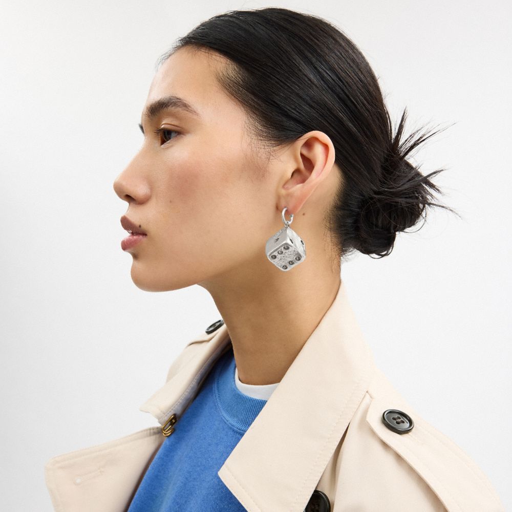 COACH®,Dice Single Earring,,Detail View