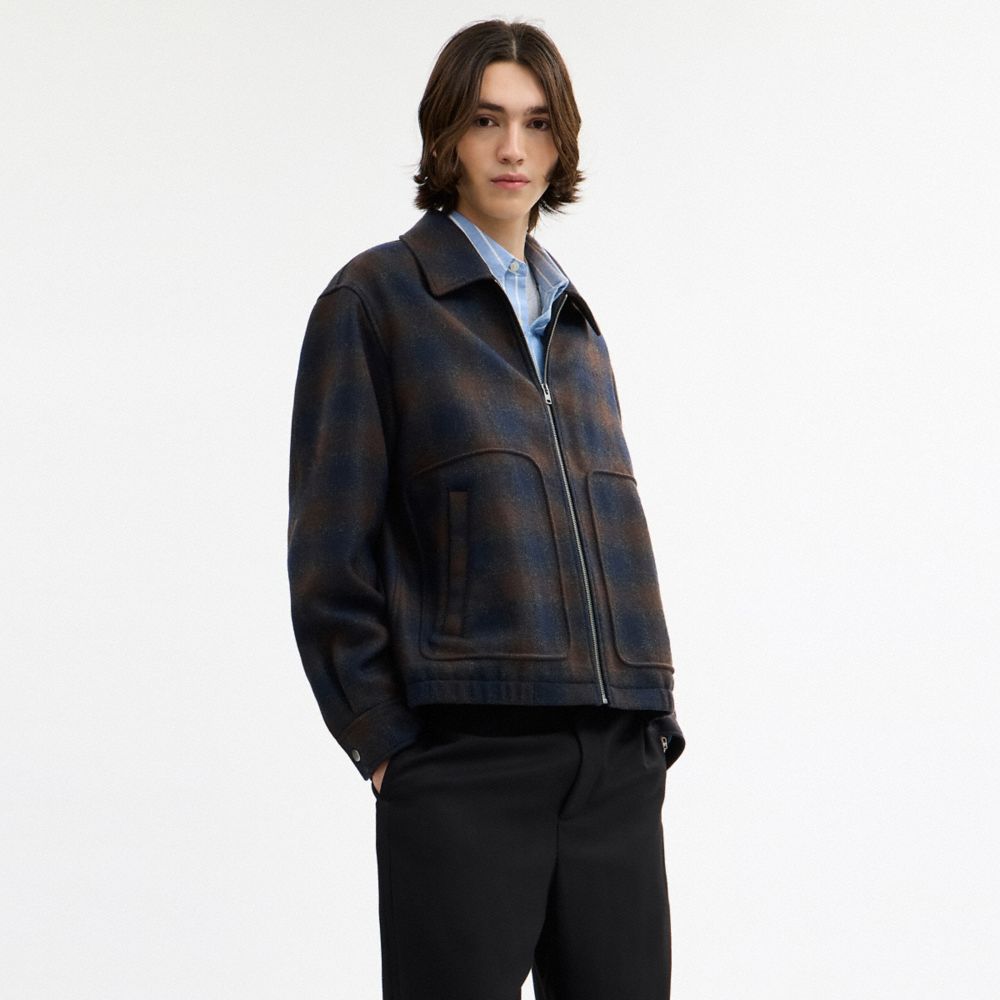 COACH®,Wool Short Jacket,Multi Color,Scale View