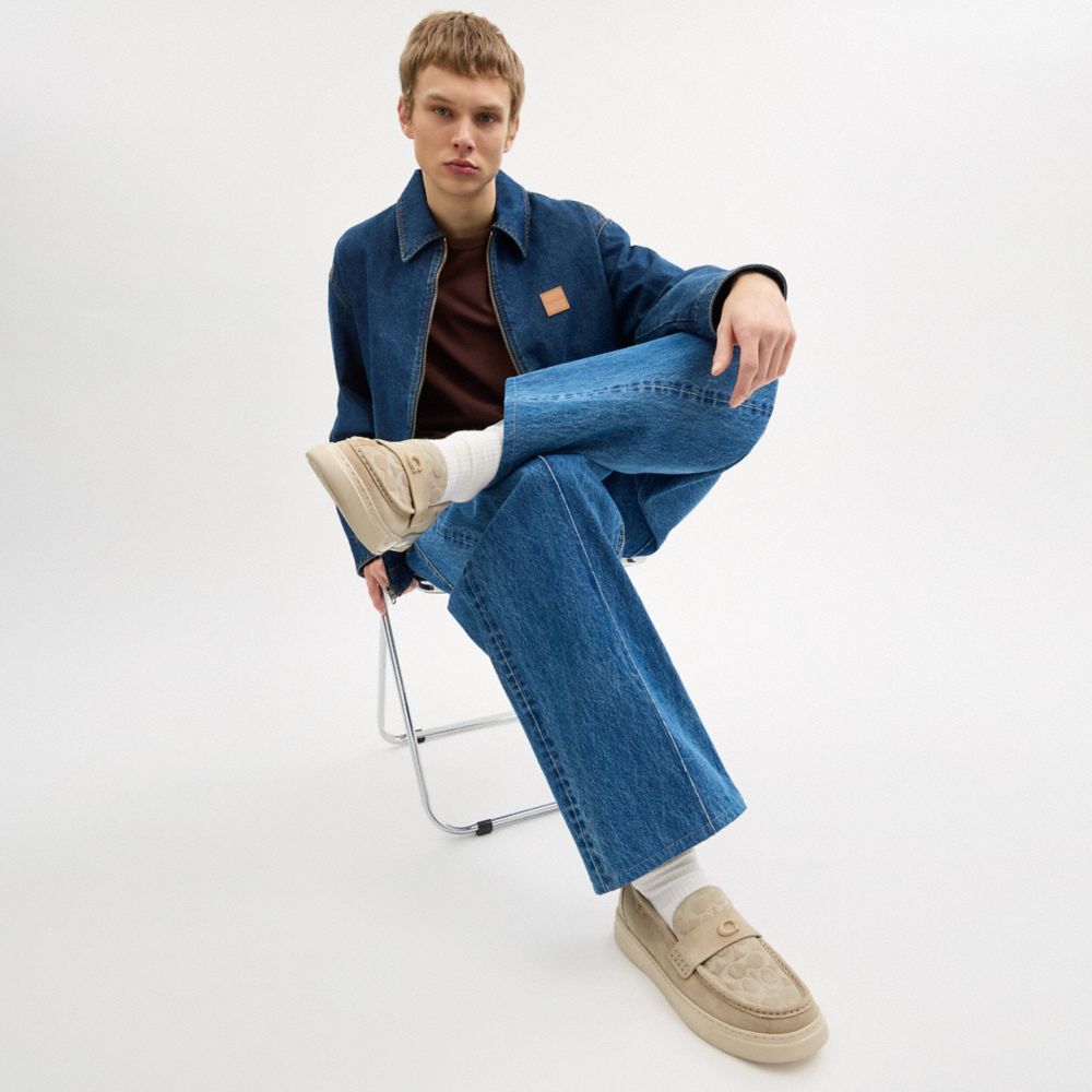 COACH®,Hybrid Loafer With Signature,Beige,Detail View