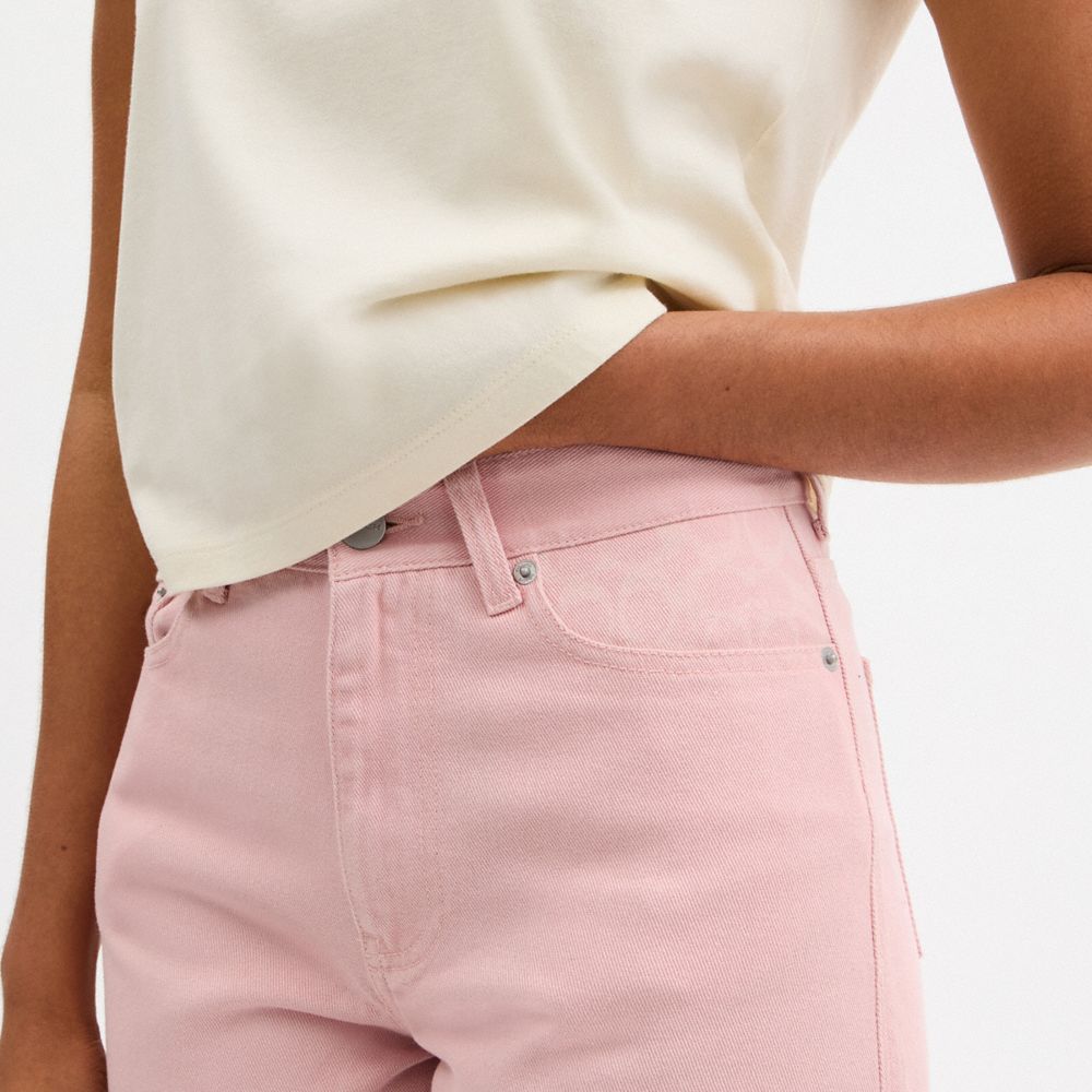 COACH®,Colorful Signature Denim Shorts,,Detail View