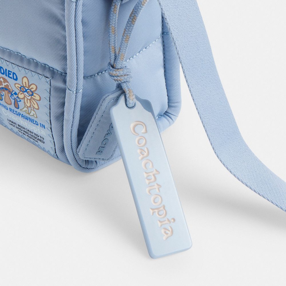 COACH®,Coachtopia Loop Mini Tote In Recycled Polyester,Blue,Group View