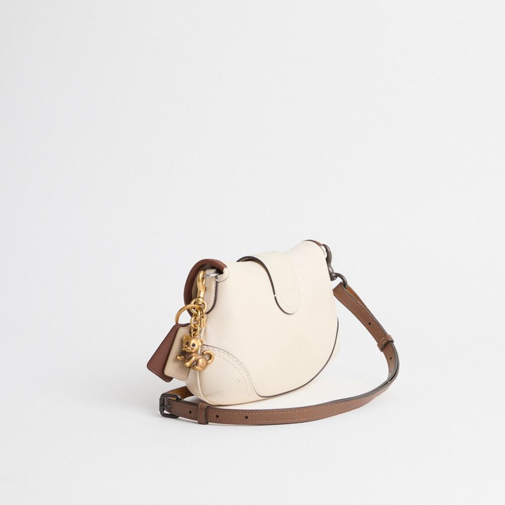 COACH®,Upcrafted Soho Bag In Regenerative Leather,Leather,Crossbody,Piping,Set,Sustainable,Vegan,Brass,Casual,Cream,Angle View