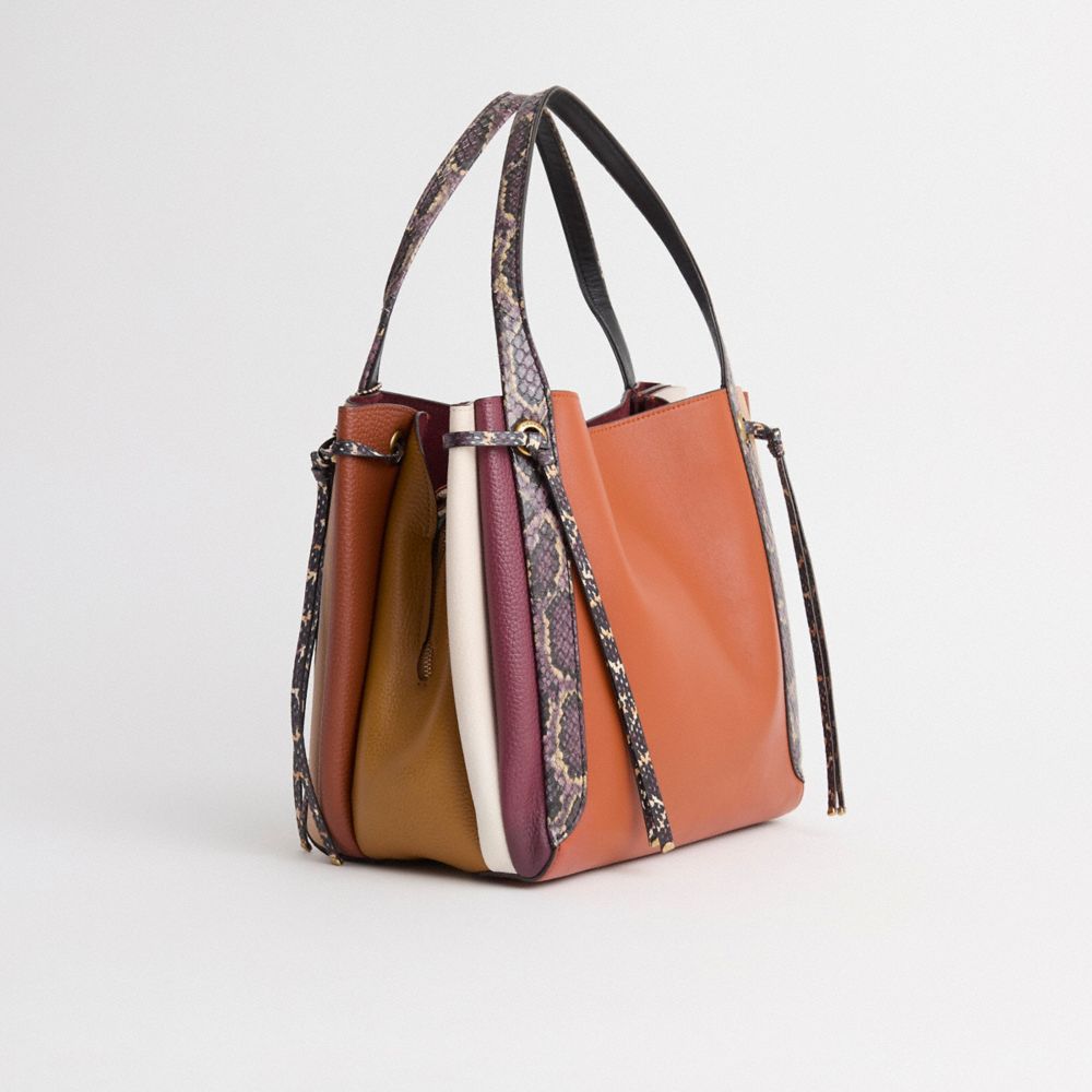 COACH®,Upcrafted Harmony Hobo In Colorblock Snakeskin,,Angle View