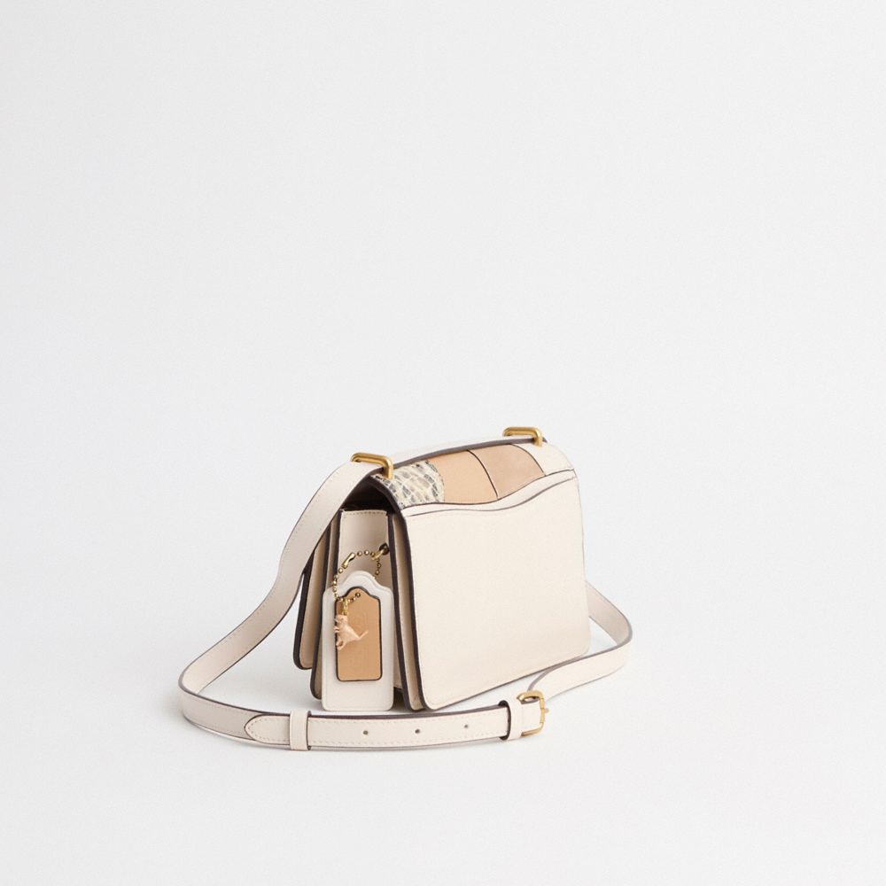 COACH®,Upcrafted Bandit Shoulder Bag,Leather,Crossbody,Animal Skin Embossing,Color Block,Patchwork,Pen Holder,Set,Adjustab...,Multi Color,Angle View