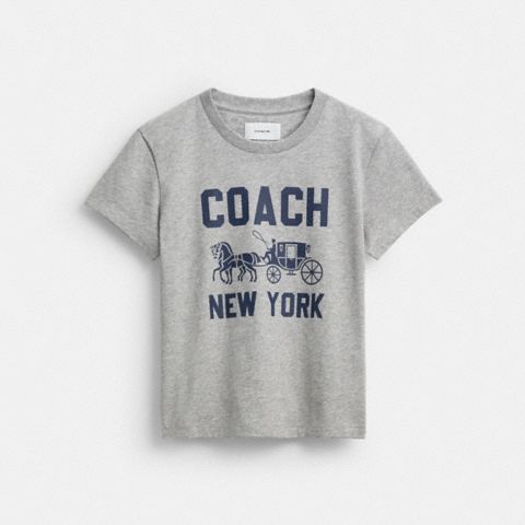 Женские футболки Coach Horse And Carriage T-Shirt In Organic Cotton