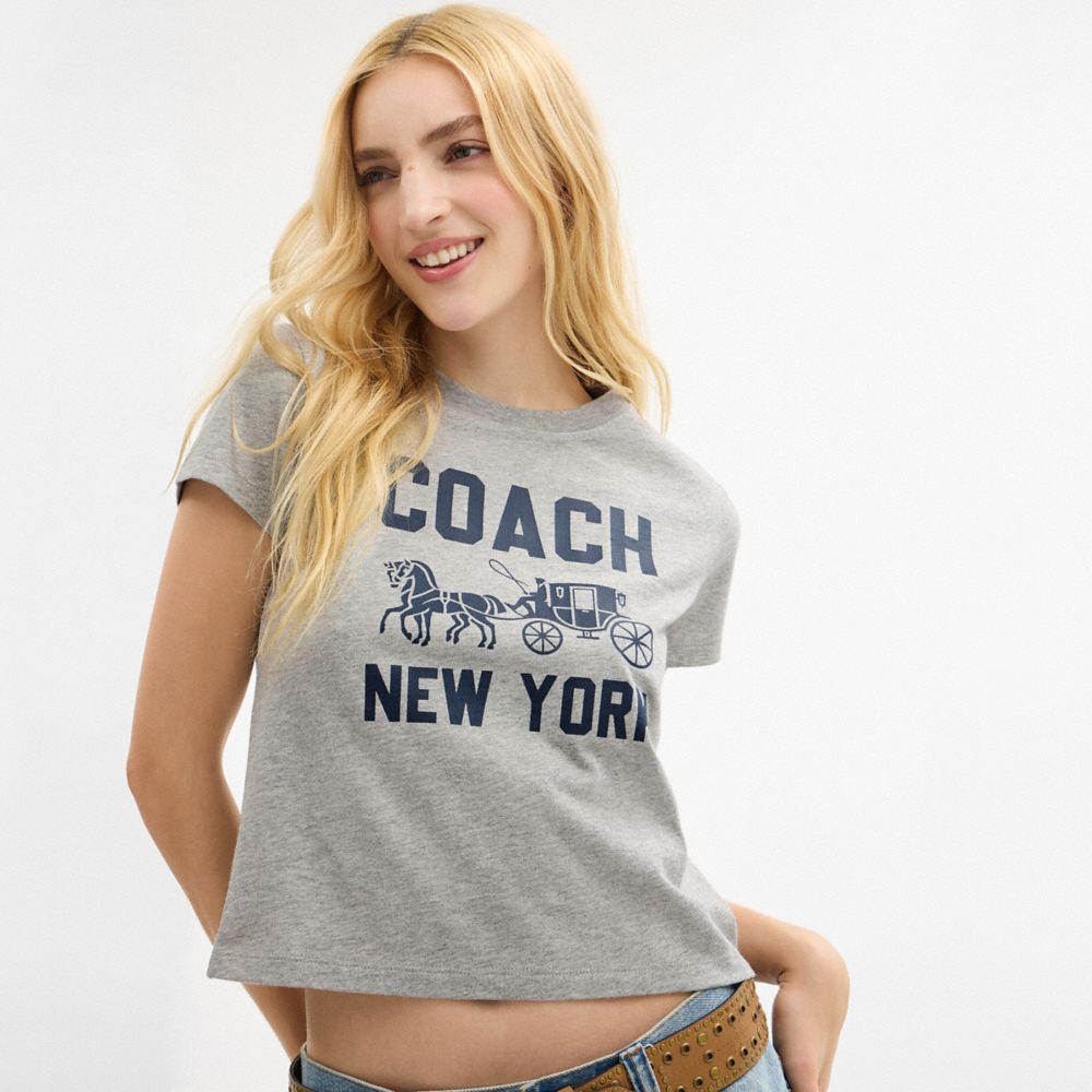 Женские футболки Coach Horse And Carriage T-Shirt In Organic Cotton — фото 4