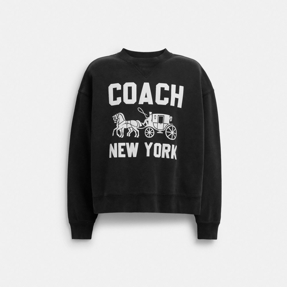 Coach Sweatshirt Mit Horse And Carriage In Black